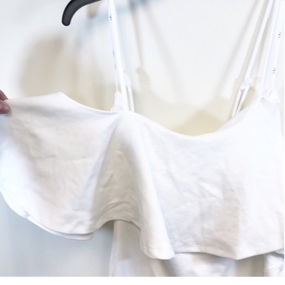 LULU’S GLAM WHITE ASYMMETRICAL OFF-THE-SHOULDER S - Picture 4 of 7